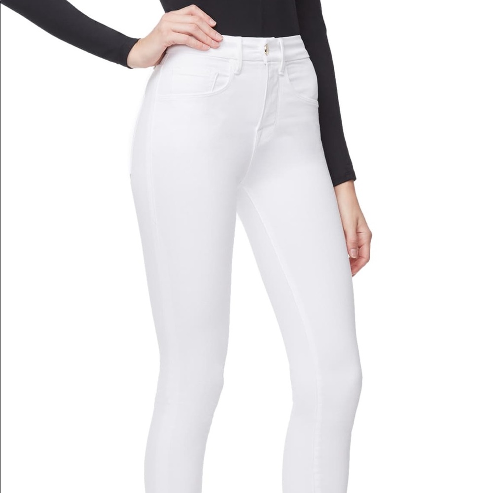 Good American Good Legs Crop Cascade Hem Skinny 26